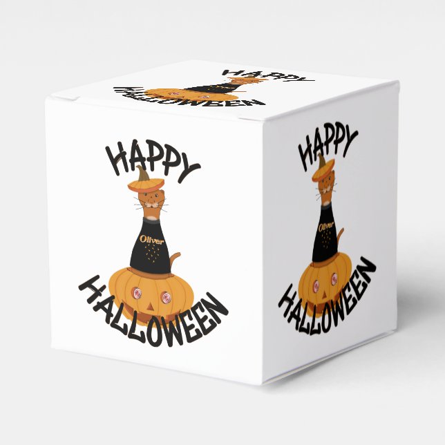 Happy Halloween Oliver! Favor Boxes (Front Side)