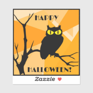Happy Halloween Orange Black Sticker