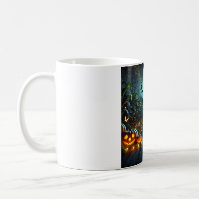 Happy Halloween Orange Pumpkin Mug (Left)