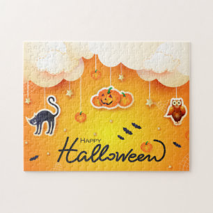 Happy Halloween over the Clouds Jigsaw Puzzle