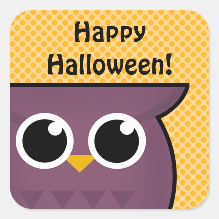 Happy Halloween Owl Sticker