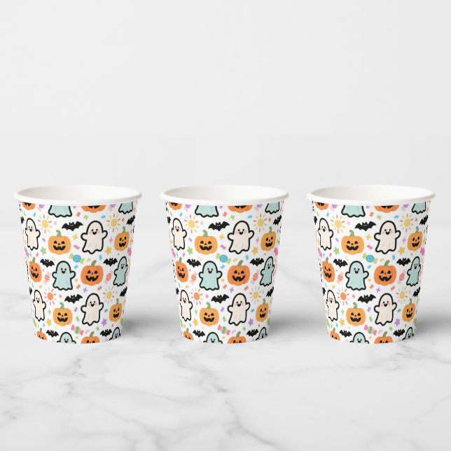 >Happy Halloween Paper Cases Cups (Multi)
