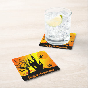 Happy Halloween Paper Coaster