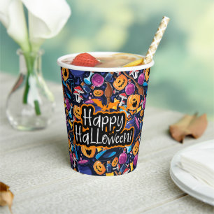 Happy Halloween Paper Cups