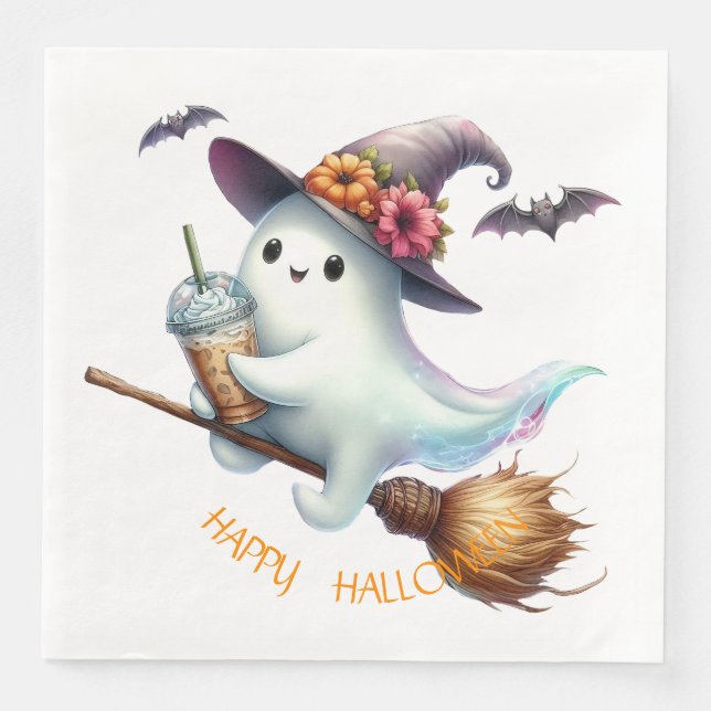 Happy Halloween Paper Dinner Napkins (Front)