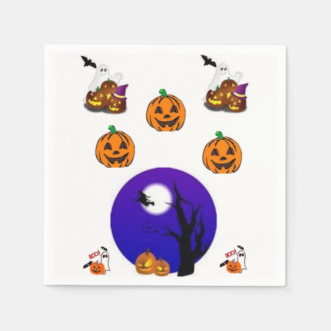 Happy Halloween Paper Napkins (Front)