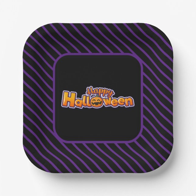 Happy Halloween  Paper Plates (Front)