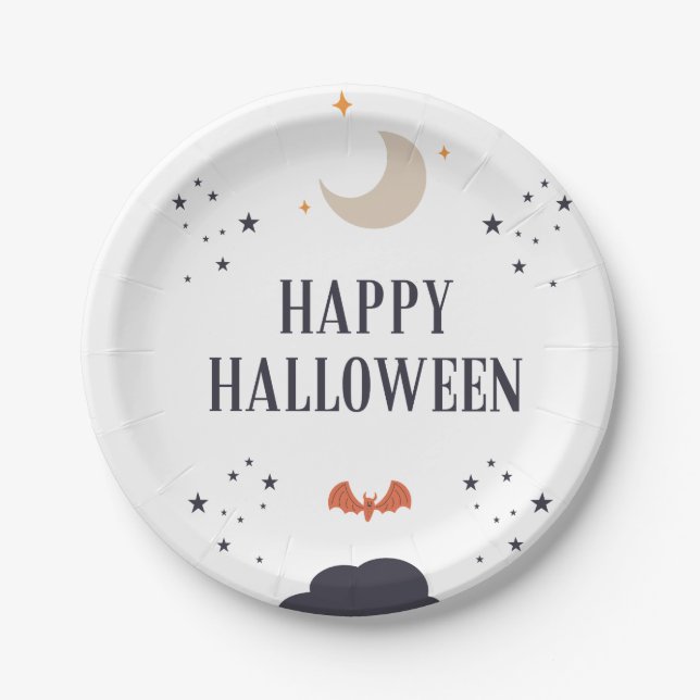 Happy Halloween Paper Plates (Front)