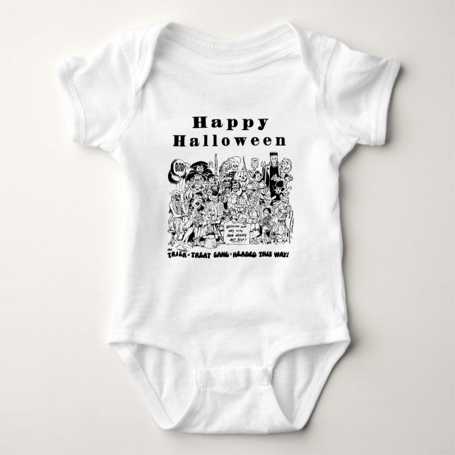 Happy Halloween Party Baby Bodysuit (Front)