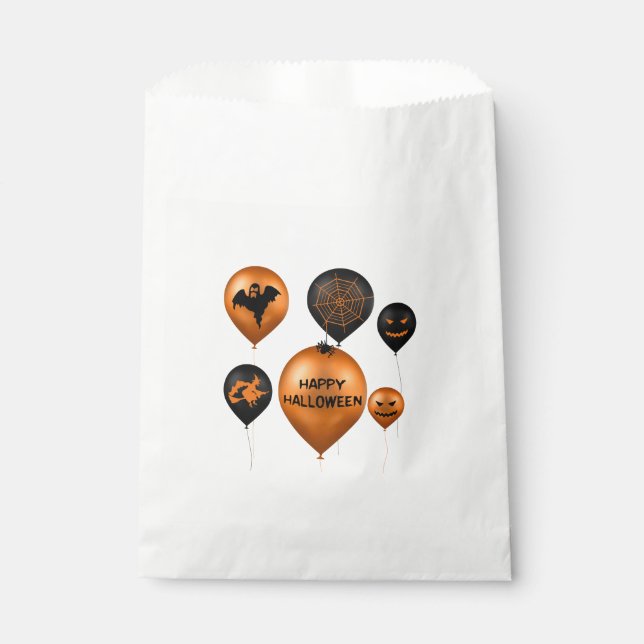 Happy Halloween Party Balloons Favor Bag (Front)