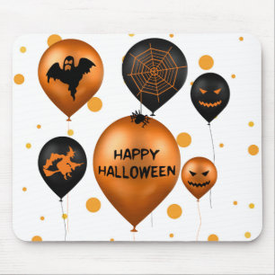 Happy Halloween Party Balloons Mouse Pad