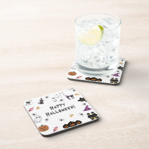 Happy Halloween Party Beverage Coaster