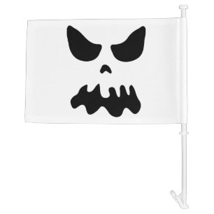 Happy Halloween party car window flags with skull