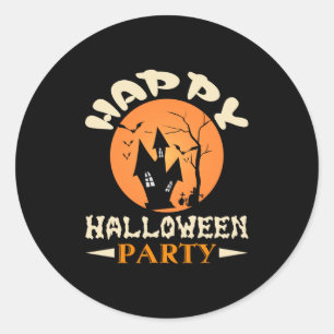 Happy Halloween Party  Classic Round Sticker