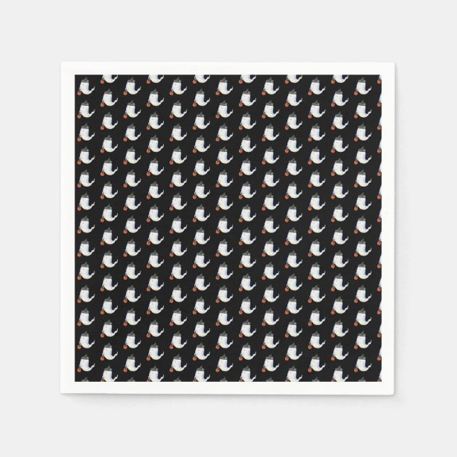 Happy Halloween Party Cute Ghost Napkins (Front)