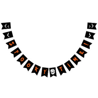 Happy Halloween Party Decor Spooky Time Banner