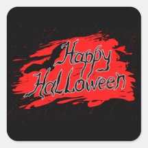 Happy Halloween Party Favors wrap scary black red