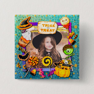 Happy Halloween party filled with trick-or-treat Button