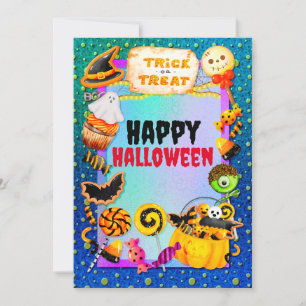 Happy Halloween party filled with trick-or-treat Invitation