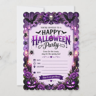 Happy Halloween Party Invitation – Spooky Colorful