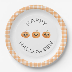 Happy Halloween Party Jack-o’-lantern Paper Plates