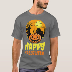 Happy Halloween Party Jack O Lantern Pumpkin Haunt T-Shirt