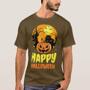 Happy Halloween Party Jack O Lantern Pumpkin Haunt T-Shirt