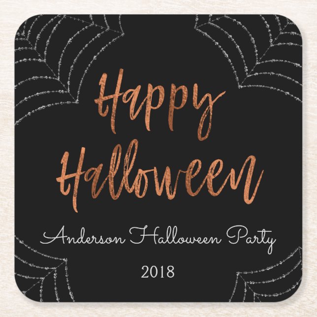 Happy Halloween Party Modern Halloween Coasters (Front)