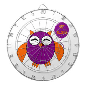 Happy Halloween Party Owl Dart Board