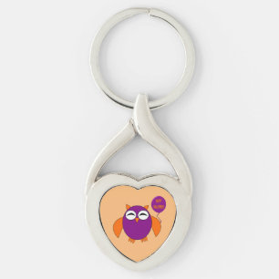 Happy Halloween Party Owl Keychain