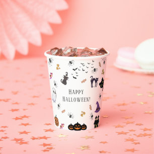 Happy Halloween Party Paper Cups