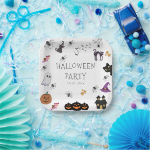 Happy Halloween Party Paper Plates