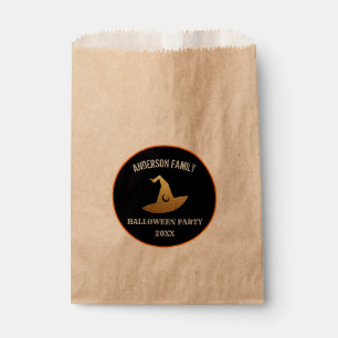 Happy Halloween Party Personalized Witch Favor Bag