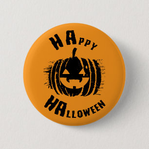 Happy Halloween Party Pumpkin Button
