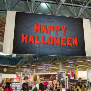 Happy Halloween Party scary bloody typography Banner
