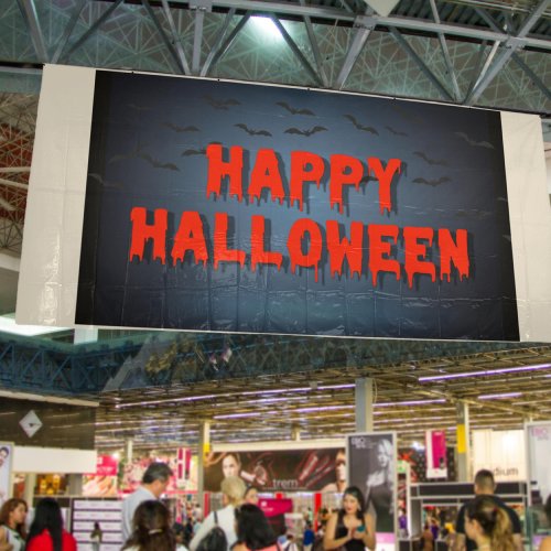 Happy Halloween Party scary  bloody typography Banner