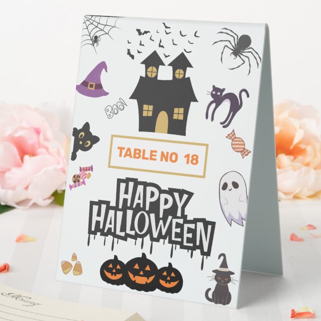 Happy Halloween Party Table Tent (In SItu (Wedding))