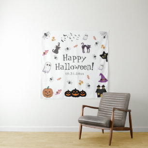 Happy Halloween Party Tapestry