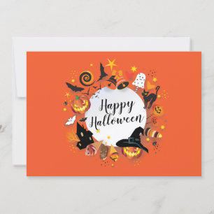 Happy Halloween Party template magic orange modern
