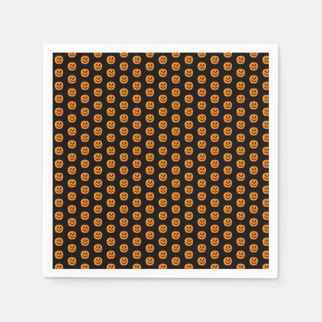 Happy Halloween Party Witch's Cute Pumpkin  Napkins (Front)