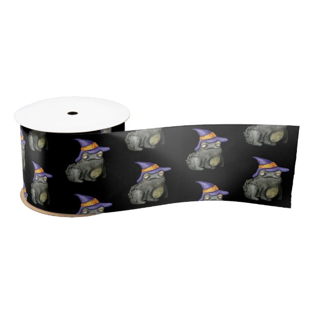 Happy Halloween Party Witch's Toad Satin Ribbon (Spool)
