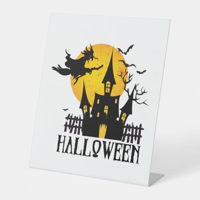 Happy Halloween         Pedestal Sign (Front)