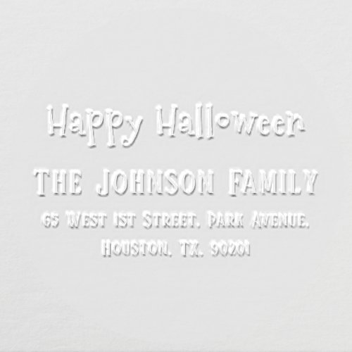 Happy Halloween Personalized Name Return Address Embosser