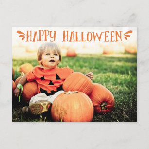 Happy Halloween Personalized Photo Greeting Postcard