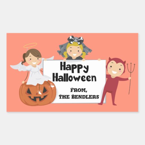 Happy Halloween Personalized Rectangle Stickers