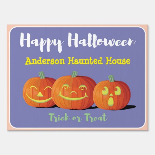 Happy Halloween Personalized Yard Sign