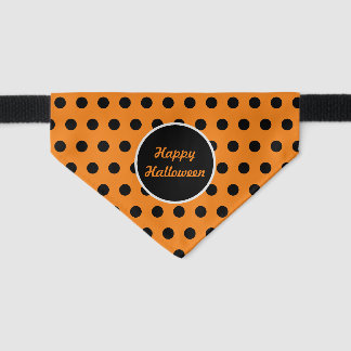 Happy Halloween Pet Bandana (Orange & Black) Collar