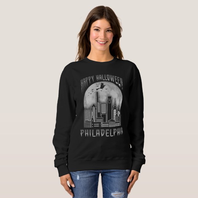 Happy Halloween Philadelphia Pennsylvania Sweatshirt (Front Full)