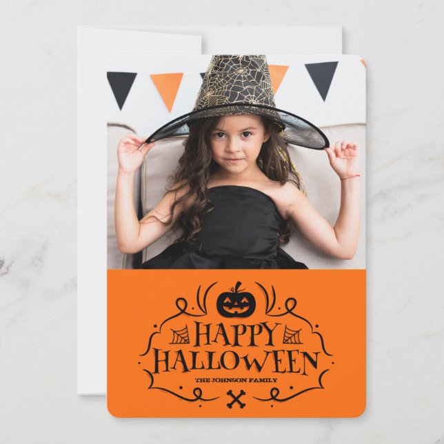 Happy Halloween Photo Card (Front)
