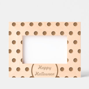 Happy Halloween Picture Frame (Orange & Black)